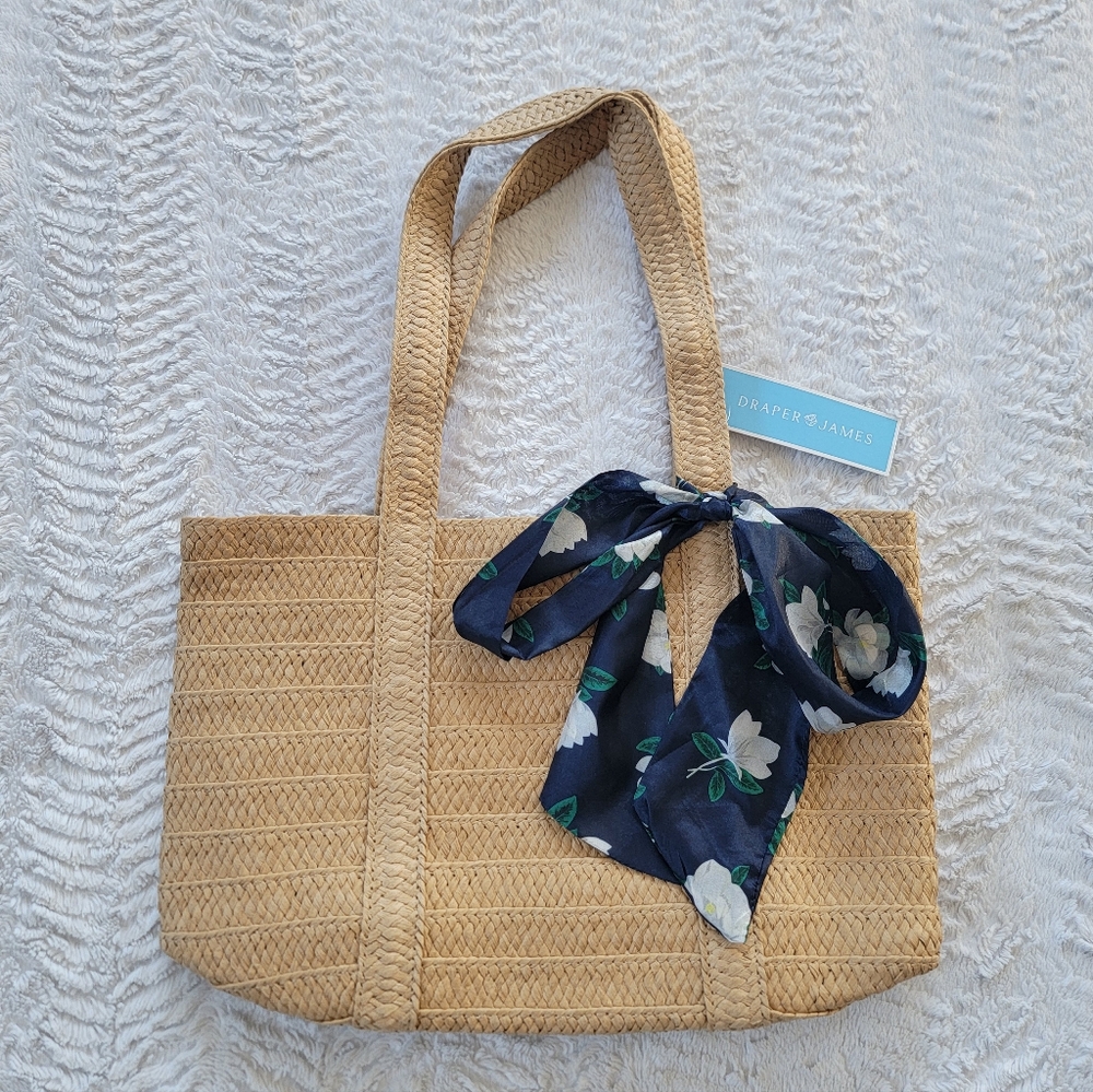 Draper James straw beach tote. NWT